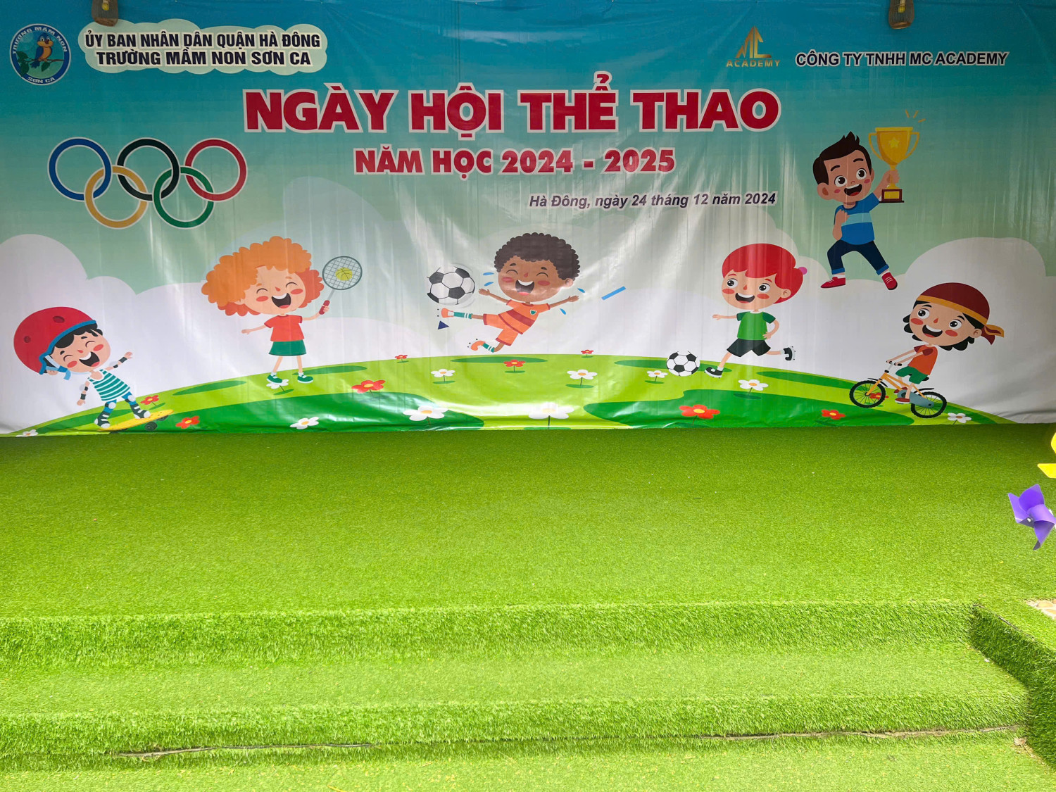 Trường Mầm non Sơn Ca  tổ chức "Ngày hội thể dục thể thao" của bé năm học 2024-2025